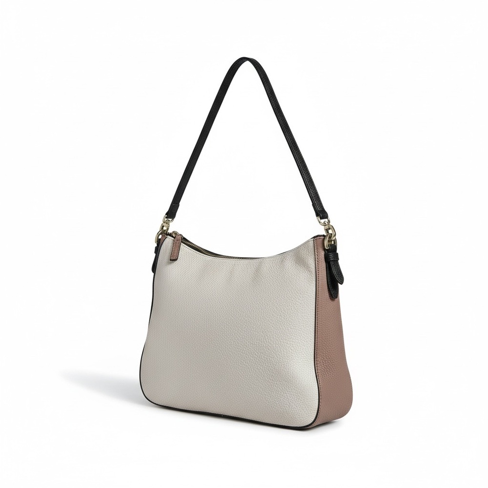 Kate Spade Blush & Cream Pebbled Leather Shoulder Bag | Colorblock | Crossbody - Picture 3 of 14